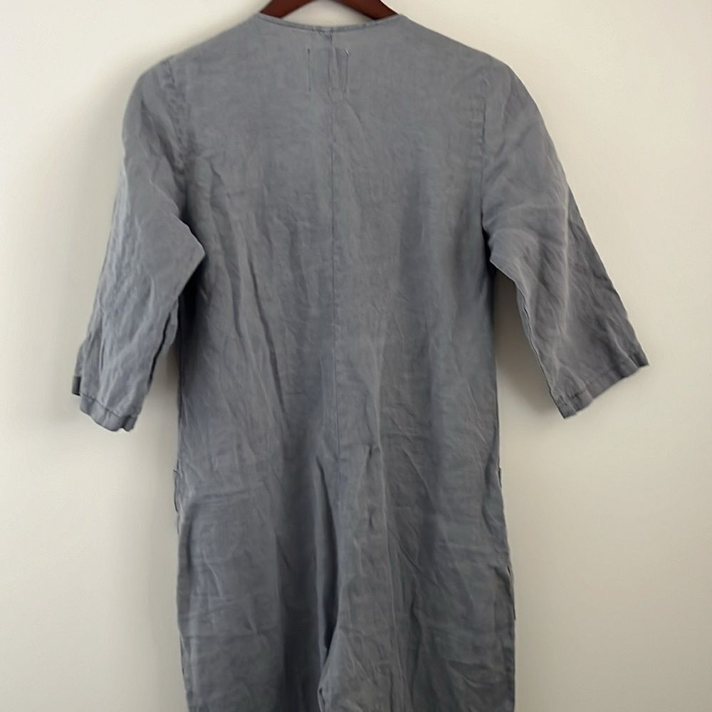 Zara Gray Lillian Linen Jumpsuit | Size Small - Picture 5 of 8